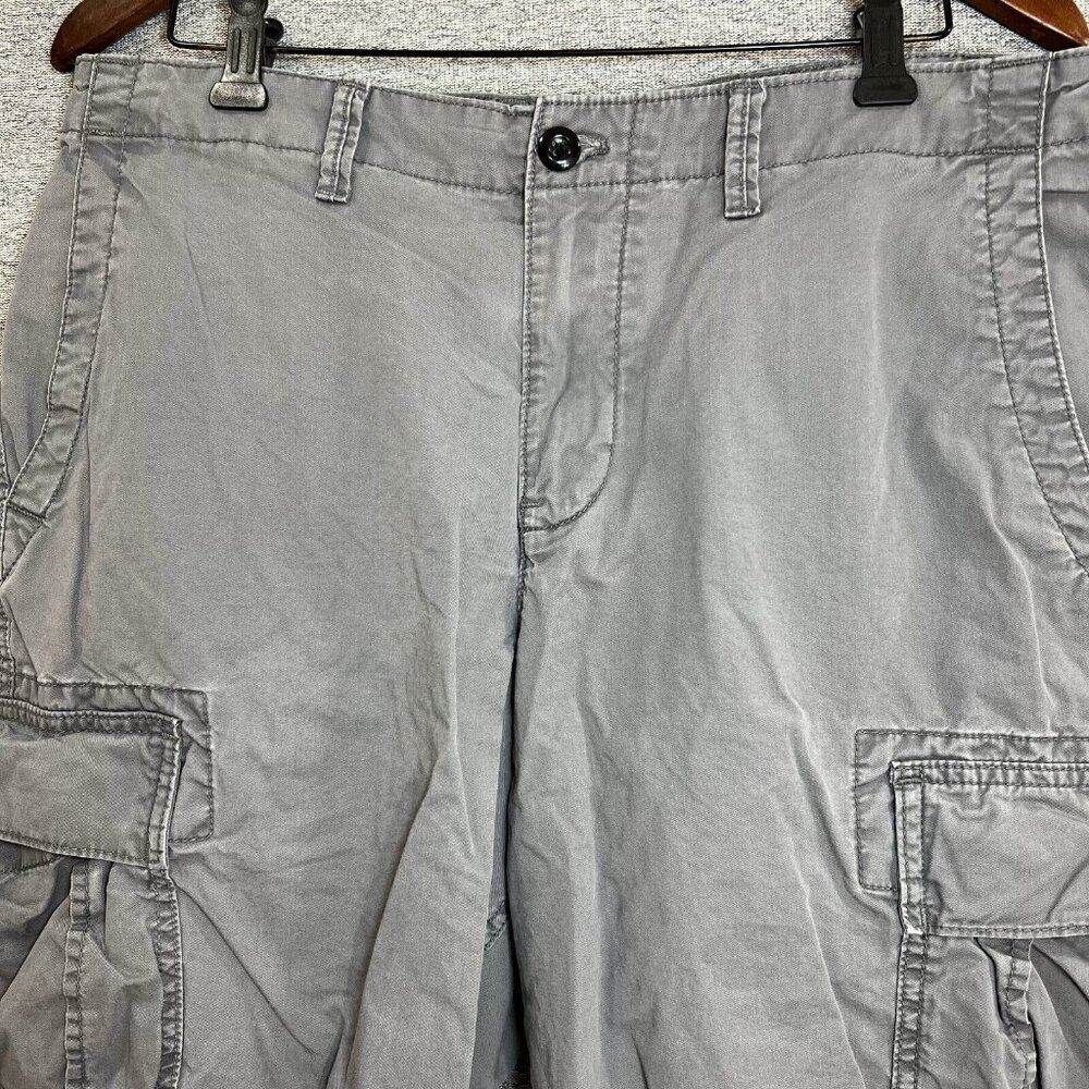 Gap Khakis Cargo Shorts Men Size 34 Gray  Summer Outdoor Cotton - Picture 3 of 12